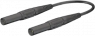Messleitung mit (4 mm Lamellenstecker, gerade) auf (4 mm Lamellenstecker, gerade), 0.5 m, schwarz, PVC, 2,5 mm², CAT III