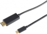 DisplayPort Kabel, DisplayPort Stecker auf USB 3.1 Stecker Typ C, schwarz, 1,8 m