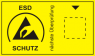 Hinweisschild, ESD-Prüfkennzeichnungsschild, (L x B) 60 x 35 mm, Vinyl, C-102 765