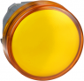 Meldeleuchte, beleuchtbar, Bund rund, orange, Frontring silber, Einbau-Ø 22 mm, ZB4BV053