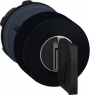 Drucktaster, unbeleuchtet, rastend, Bund rund, schwarz, Frontring schwarz, Einbau-Ø 22 mm, ZB5AS72