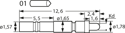 F62001S120L075 Feinmetall Prüfstifte