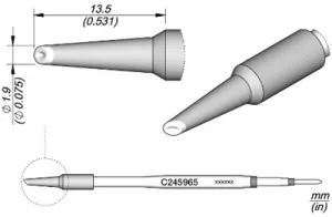 C245965 JBC Lötspitzen, Entlötspitzen und Heißluftdüsen