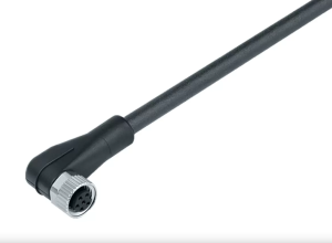 Sensor-Aktor Kabel, M8-Kabeldose, abgewinkelt auf offenes Ende, 4-polig, 5 m, PUR, schwarz, 4 A, 79 3384 55 04