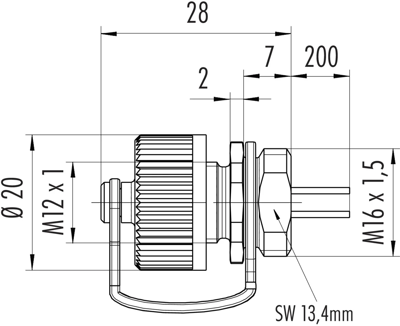 76 0232 0015 00004-0200 binder Sensor-Aktor Kabel Bild 2