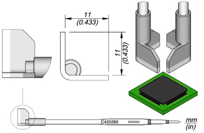 C420280 JBC Soldering tips, desoldering tips and hot air nozzles