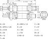 Miniatur-Zylinder, doppeltwirkend, 0,5 bis 10 bar, Kd. 25 mm, Hub 50 mm, 28.24.050