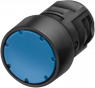 Drucktaster, beleuchtbar, tastend, Bund rund, blau, Einbau-Ø 16 mm, 3SB2001-0AF01