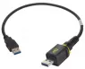 USB 3.0 Anschlussleitung, USB Stecker Typ A auf PushPull (V4) Typ A, 0.5 m, schwarz