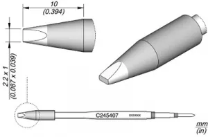 C245407 JBC Soldering tips, desoldering tips and hot air nozzles