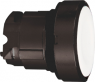Drucktaster, unbeleuchtet, tastend, Bund rund, weiß, Frontring schwarz, Einbau-Ø 22 mm, ZB4BA17