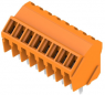 Leiterplattenklemme, 8-polig, RM 3.5 mm, 0,08-2,08 mm², 10 A, Schraubanschluss, orange, 1845260000