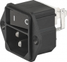 Stecker C14, 3-polig, Schraubmontage, Steckanschluss, schwarz, 4302.0001