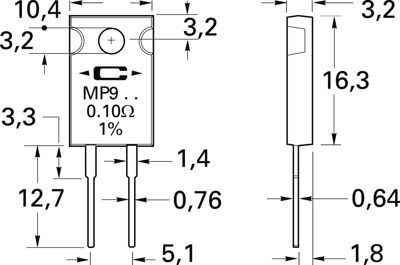 MP925-10.0K-1% Caddock Bedrahtete Widerstände Bild 2