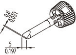 0142CDLF50/SB Ersa Lötspitzen, Entlötspitzen und Heißluftdüsen Bild 2