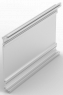 Seitenwandprofil für Kassetten, 3 HE, 160 mm, symmetrisch