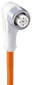 Sensor-Aktor Kabel, M12-Kabeldose, abgewinkelt auf offenes Ende, 4-polig, 2 m, TPE, orange, 4 A, 934734007