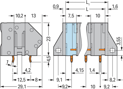 745-1354/000-009/999-950 WAGO Leiterplattenklemmen Bild 2