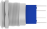 Schalter, 2-polig, silber, beleuchtet (rot/blau), 3 A/250 VAC, Einbau-Ø 19.2 mm, IP67, 1-2316531-5