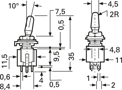 MS-248 Miyama Electric Kippschalter