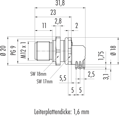 86 0531 1121 00005 binder Sensor-Aktor Rundsteckverbinder Bild 2