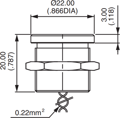 PBAR9AF0000 APEM Piezotaster Bild 2