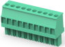 Leiterplattenklemme, 10-polig, RM 3.5 mm, 0,05-2 mm², 11 A, Käfigklemme, grün, 1-1986370-0