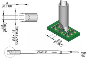 C245150 JBC Lötspitzen, Entlötspitzen und Heißluftdüsen