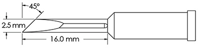 GT4-KN0025S METCAL Lötspitzen, Entlötspitzen und Heißluftdüsen