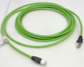 Sensor-Aktor Kabel, RJ45-Kabelstecker, gerade auf RJ45-Kabelstecker, gerade, 4-polig, 12 m, PUR, grün, 1.5 A, 11933