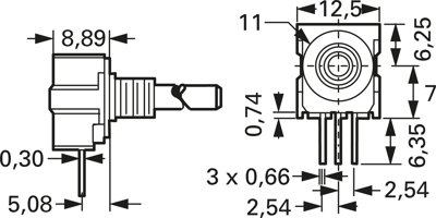 51RAD-R22-B15L Bourns Electronics GmbH Potentiometer Bild 2