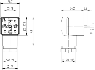 934888071 Hirschmann Automation and Control Ventilsteckverbinder Bild 2