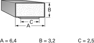 DRE6,4X3,2NI-N2,5V0-1,0M MTC Gehäusezubehör