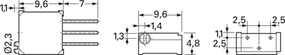 CT-94EY-503-50K OHM Nidec Copal Trimmer Potentiometers Image 2