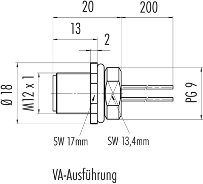 76 2131 0111 00012-0200 binder Sensor-Aktor Kabel Bild 2