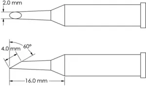 GT6-HF6020S METCAL Soldering tips, desoldering tips and hot air nozzles