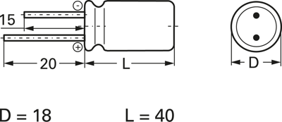 KSG107M400S1A5N40K Teapo Elektrolyt Kondensatoren Bild 2