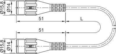 67.9756-05022 Stäubli Electrical Connectors Konfektionierte Koaxialkabel Bild 2