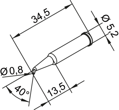 0102SDLF08L/10 Ersa Lötspitzen, Entlötspitzen und Heißluftdüsen Bild 2