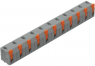 Leiterplattenklemme, 11-polig, RM 11.5 mm, 1,5 mm², 17.5 A, Push-in Käfigklemme, grau, 2601-3511
