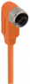 Sensor-Aktor Kabel, M12-Kabeldose, abgewinkelt auf offenes Ende, 4-polig, 10 m, PVC, orange, 4 A, 934703033
