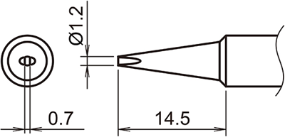 T18-D12 Hakko Lötspitzen, Entlötspitzen und Heißluftdüsen Bild 2