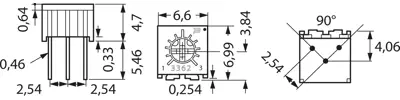 3362H-1-103LF Bourns Electronics GmbH Trimmpotentiometer Bild 2