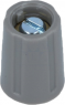 Drehknopf, 6 mm, Kunststoff, grau, Ø 16 mm, H 15 mm, A2516068