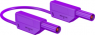 Messleitung mit (4 mm Stecker, gefedert, gerade) auf (4 mm Stecker, gefedert, gerade), 500 mm, violett, PVC, 2,5 mm², CAT III