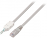 Patchkabel, RJ45-Stecker, gerade auf LSA-Stecker, gerade, 1 m, grau