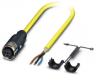 Sensor-Aktor Kabel, M12-Kabeldose, gerade auf offenes Ende, 3-polig, 2 m, PVC, gelb, 4 A, 1409504