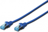 Patchkabel, RJ45-Stecker, gerade auf RJ45-Stecker, gerade, Cat 5e, SF/UTP, PVC, 0.5 m, blau