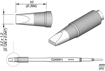 C245911 JBC Lötspitzen, Entlötspitzen und Heißluftdüsen Bild 1