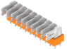 Leiterplattenklemme, 10-polig, RM 5 mm, 0,2-2,5 mm², 15 A, Flachstecker, orange, 9511490000